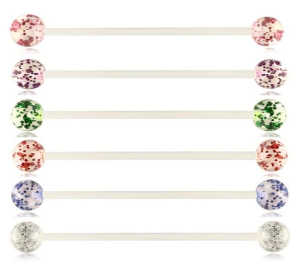 14 gauge acrylic uv industrial barbell piercing cartilage earring helix conch ear tragus stud body jewelry mix 6 colors8668428, Silver
14 gauge acrylic uv industrial barbell piercing cartilage earring helix conch ear tragus stud body jewelry mix 6 colors8668428, Silver