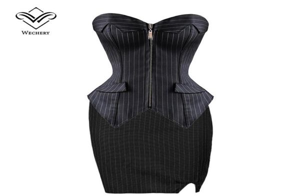corset corsets and bustiers burlesque black stripe corset with skirt zipper lace up corsages corselet plus size s6xl1763025, Black;white
corset corsets and bustiers burlesque black stripe corset with skirt zipper lace up corsages corselet plus size s6xl1763025, Black;white