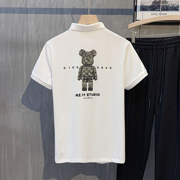 new fashion brand summer short sleeve t-shirt men's little bear embroidery print polo shirt handsome casual t-shirt, White;black
new fashion brand summer short sleeve t-shirt men's little bear embroidery print polo shirt handsome casual t-shirt, White;black