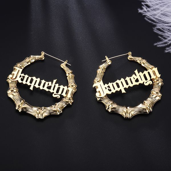 hoop huggie stainless steel bamboo hoop earrings customize name earrings bamboo style custom hoop earrings with statement words numbers 2307, Golden;silver
hoop huggie stainless steel bamboo hoop earrings customize name earrings bamboo style custom hoop earrings with statement words numbers 2307, Golden;silver