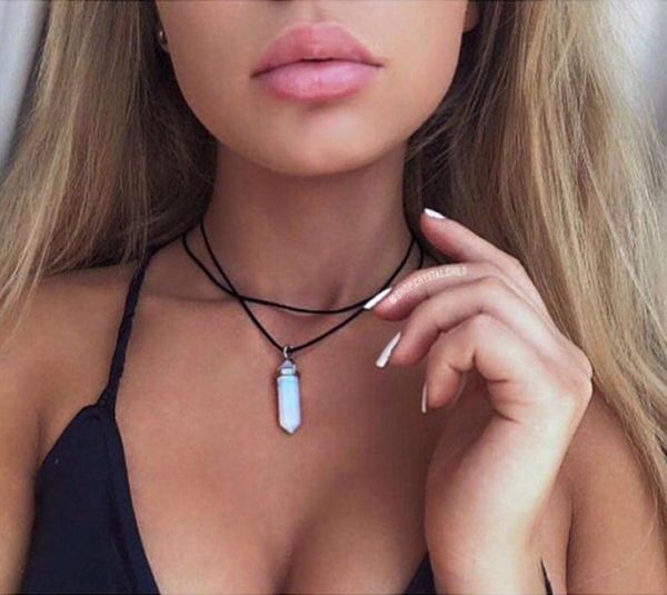 original new vintage opal pendant necklace for women boho pu leather chocker necklace with stone female girlfriend jewelry gift co8169016, Silver
original new vintage opal pendant necklace for women boho pu leather chocker necklace with stone female girlfriend jewelry gift co8169016, Silver