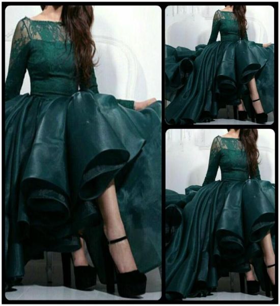saudi arabia green evening dress sheer long sleeve myriam fares celebrity gown prom party dress puffy high low formal gown3861003, Black;red
saudi arabia green evening dress sheer long sleeve myriam fares celebrity gown prom party dress puffy high low formal gown3861003, Black;red