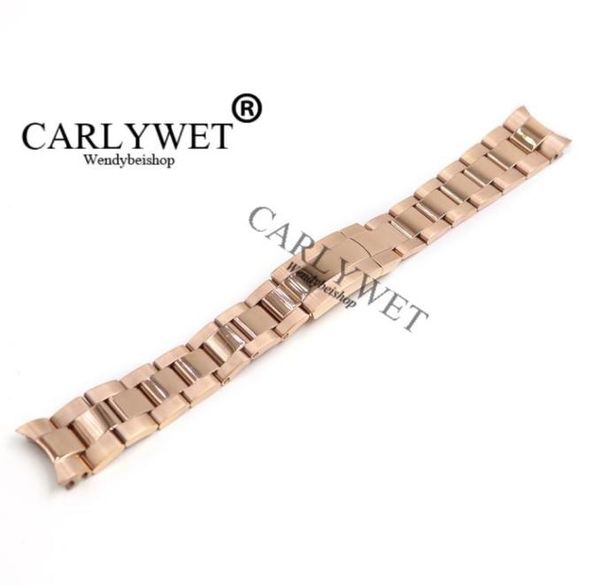 carlywet 20mm 316l stainless steel rose gold solid curved end screw links deployment clasp watch band strap bracelet2193675, Black;brown
carlywet 20mm 316l stainless steel rose gold solid curved end screw links deployment clasp watch band strap bracelet2193675, Black;brown