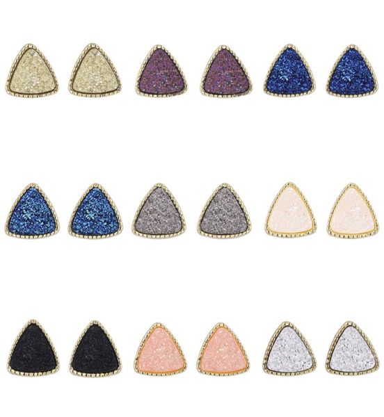 fashion druzy drusy earrings gold plated triangle geometry faux natural stone resin earrings for women jewelry6744804, Golden;silver
fashion druzy drusy earrings gold plated triangle geometry faux natural stone resin earrings for women jewelry6744804, Golden;silver