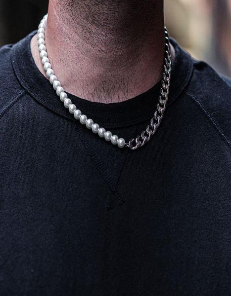 plated half 10mm miami cuban link chain and half 8mm pearls choker necklace for men and women in stainless steel9151160, Golden;silver
plated half 10mm miami cuban link chain and half 8mm pearls choker necklace for men and women in stainless steel9151160, Golden;silver