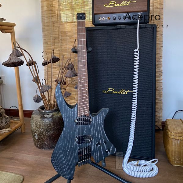 new arrival pro headless electric guitar satin black ash body roast maple neck jumbo stainless steel oblique frets high quality
new arrival pro headless electric guitar satin black ash body roast maple neck jumbo stainless steel oblique frets high quality