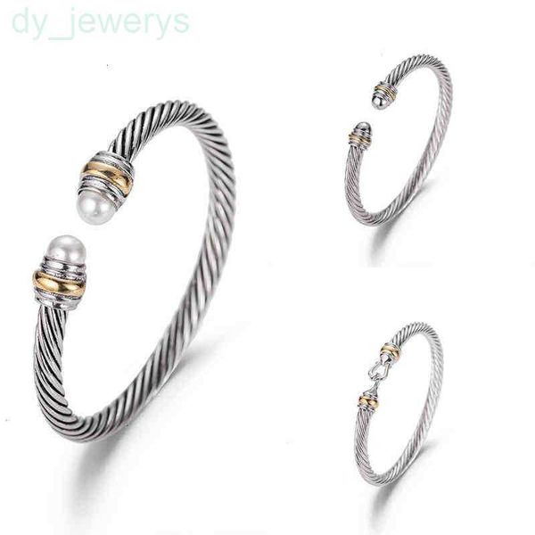 bangle bracelet dy luxury designer twisted pearl head women fashion versatile twist bracelets jewelry platinum plated wedding gifts 5mm, Black
bangle bracelet dy luxury designer twisted pearl head women fashion versatile twist bracelets jewelry platinum plated wedding gifts 5mm, Black