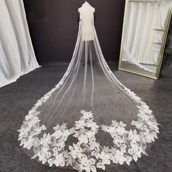 wedding hair jewelry beautiful flower lace wedding veil 3 meters 1 layer soft tulle cathedral ivory bridal veil with comb wedding accessorie, Slivery;golden
wedding hair jewelry beautiful flower lace wedding veil 3 meters 1 layer soft tulle cathedral ivory bridal veil with comb wedding accessorie, Slivery;golden