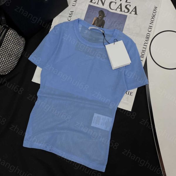 23ss womens t-shirt womens designer clothing tee round neck see-through gauze viscose diamond logo base short-sleeved t-shirt womens clothes, White
23ss womens t-shirt womens designer clothing tee round neck see-through gauze viscose diamond logo base short-sleeved t-shirt womens clothes, White