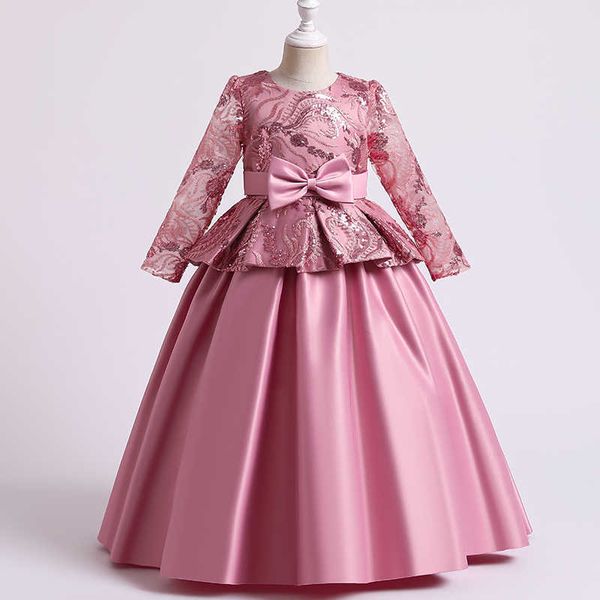 girl's dresses children's satin bowknot printed princess dress for flower girl wedding birthday party kids long sleeve first commu, Red;yellow
girl's dresses children's satin bowknot printed princess dress for flower girl wedding birthday party kids long sleeve first commu, Red;yellow