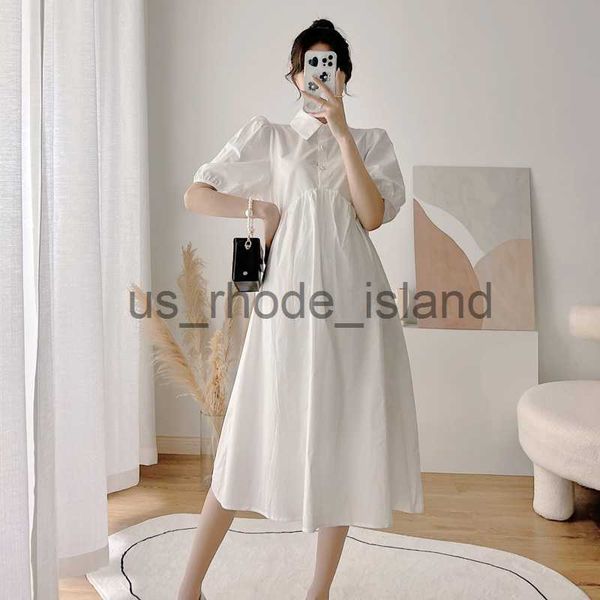maternity dresses summer turn-down collar puff sleeve pregnant women dress solid color high waist office lady elegant dress maternity clothe, White
maternity dresses summer turn-down collar puff sleeve pregnant women dress solid color high waist office lady elegant dress maternity clothe, White