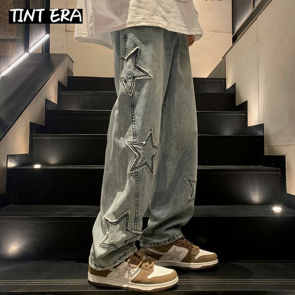 mens jeans tint era star embroidery straight casual men gothic wide leg loose hiphop fashion youth streetwear denim trousers y2k 230712, Blue
mens jeans tint era star embroidery straight casual men gothic wide leg loose hiphop fashion youth streetwear denim trousers y2k 230712, Blue