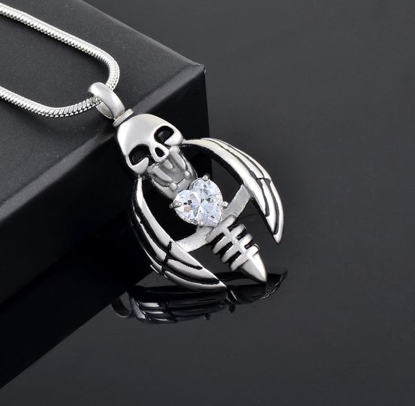 ijd9793 skull stainless steel cremation pendant necklace heart crystal ashes keepsake urn necklace memory jewelry4657728, Silver
ijd9793 skull stainless steel cremation pendant necklace heart crystal ashes keepsake urn necklace memory jewelry4657728, Silver