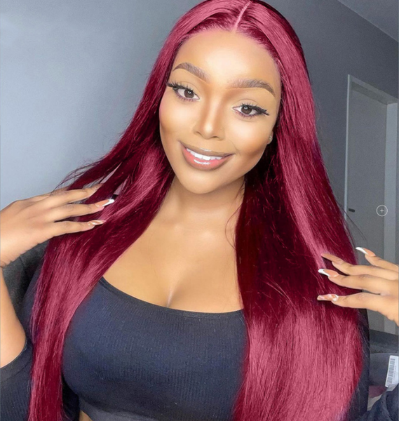 99j burgundy wig colored lace front wig hd transparent lace wig glueless lace front human hair wig, Black;brown
99j burgundy wig colored lace front wig hd transparent lace wig glueless lace front human hair wig, Black;brown