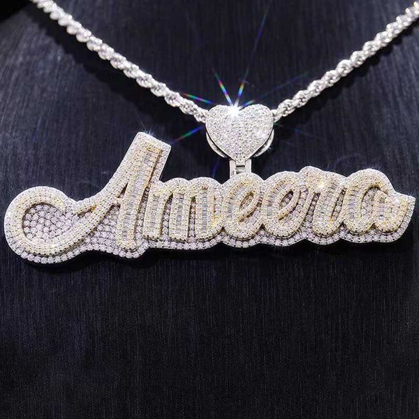 personalized name pendant necklace two tone name heart pendant hiphop jewelry for women man, Silver
personalized name pendant necklace two tone name heart pendant hiphop jewelry for women man, Silver