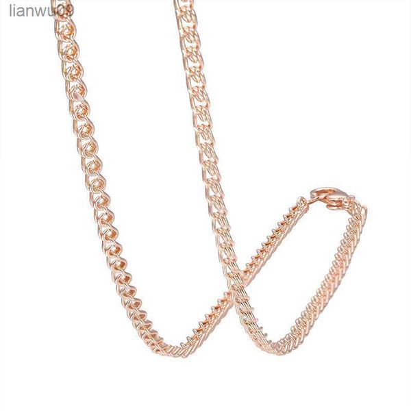 3mm 5mm wide women chain men 585 rose gold color necklace snail jewelry l230704, Silver
3mm 5mm wide women chain men 585 rose gold color necklace snail jewelry l230704, Silver