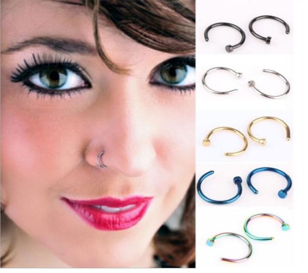 trendy nose rings body piercing jewelry fashion stainless steel open hoop ring earring studs fake noserings non piercingrings1352653, Silver
trendy nose rings body piercing jewelry fashion stainless steel open hoop ring earring studs fake noserings non piercingrings1352653, Silver