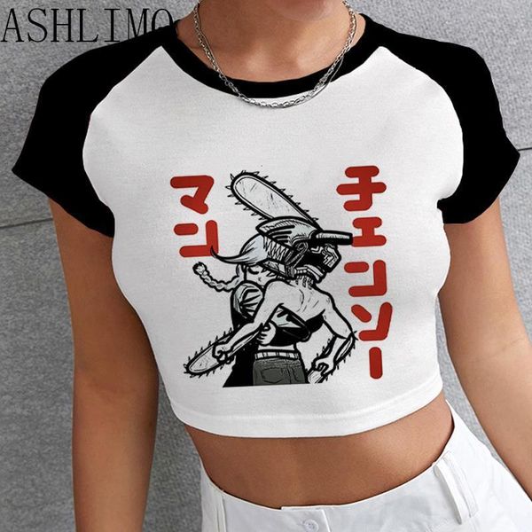 women's t-shirt chainsaw man anime printing crop women t shirt y2k summer tshirt short sleeve aesthetic tees female 230712, White
women's t-shirt chainsaw man anime printing crop women t shirt y2k summer tshirt short sleeve aesthetic tees female 230712, White