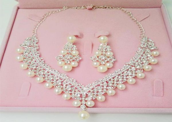 luxury rhinestones bridal jewelry sets pearls silver crystals wedding necklaces and earrings for bride prom evening party accessor6241401, White
luxury rhinestones bridal jewelry sets pearls silver crystals wedding necklaces and earrings for bride prom evening party accessor6241401, White