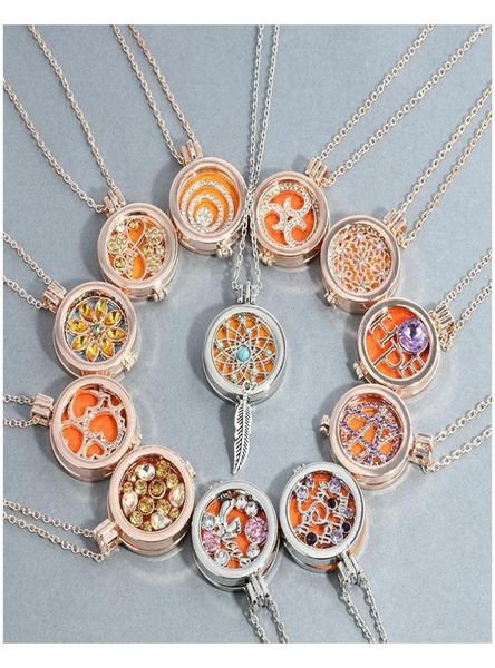 rose gold flower dream catcher essential oil diffuser necklace diamond locket charm aromatherapy jewelry with 3pcs washable insert3442132, Silver
rose gold flower dream catcher essential oil diffuser necklace diamond locket charm aromatherapy jewelry with 3pcs washable insert3442132, Silver