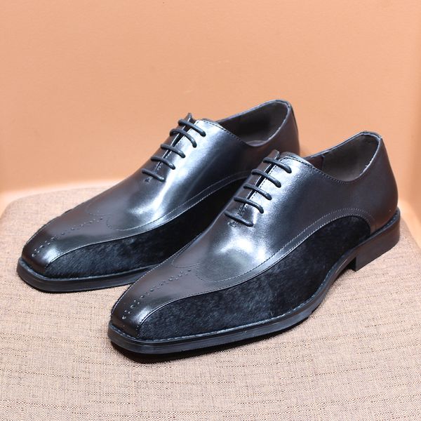 dress shoes men's oxfords genuine cow leather suede classic lace up party office formal footwear handmade wingtip dress oxford shoes fo, Black
dress shoes men's oxfords genuine cow leather suede classic lace up party office formal footwear handmade wingtip dress oxford shoes fo, Black