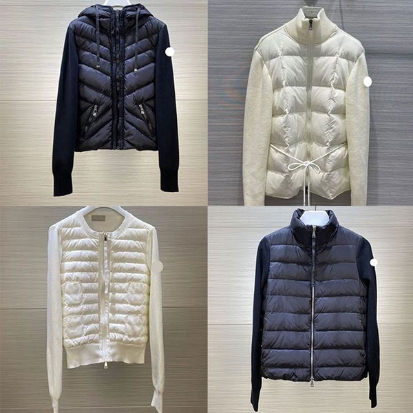designer puffer luxury designer womens down parkas embroidered badge knitted panel slim stand collar thin windproof down jacket size s/m/l/x, Black
designer puffer luxury designer womens down parkas embroidered badge knitted panel slim stand collar thin windproof down jacket size s/m/l/x, Black