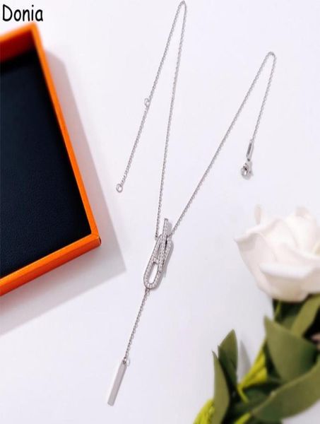 donia jewelry luxury necklace european and american fashion pig nose titanium steel microset zircon pendant designer gift accesso2390061, Silver
donia jewelry luxury necklace european and american fashion pig nose titanium steel microset zircon pendant designer gift accesso2390061, Silver