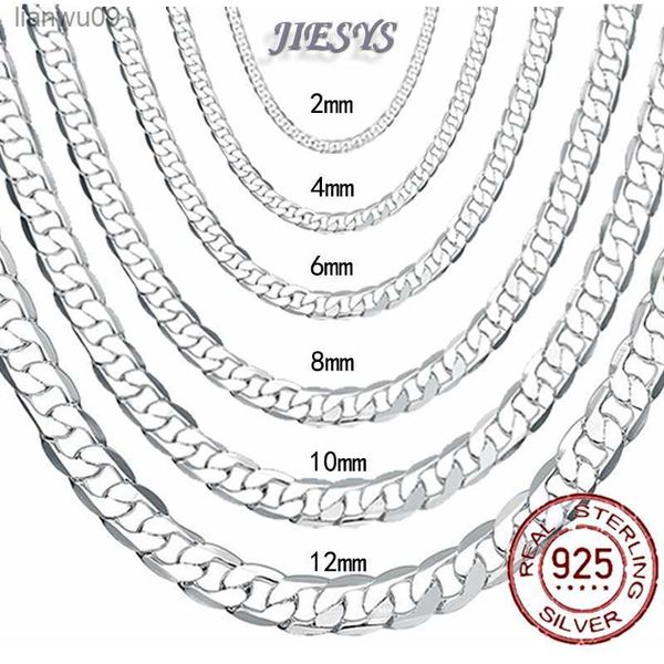 men's 925 sterling silver necklace 24681012mm 4075cm face chain necklace lobster clasp men women engagement jewelry l230704
men's 925 sterling silver necklace 24681012mm 4075cm face chain necklace lobster clasp men women engagement jewelry l230704