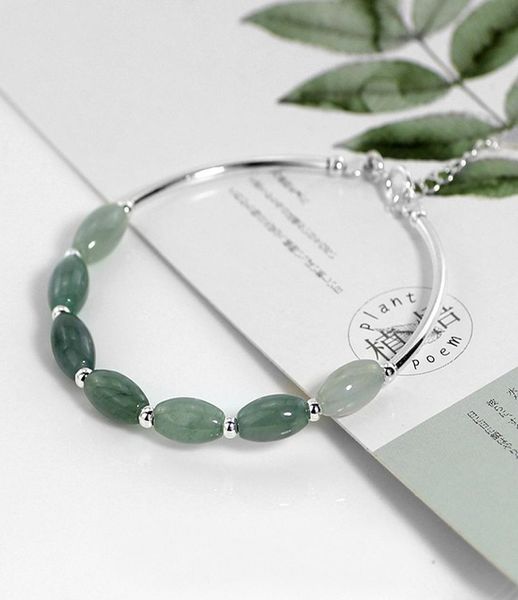 ruifan 925 sterling silver bracelets ladies natural green jade oval waterdrop lucky bead charms women039s bracelet jewelry ybr07055342, Black
ruifan 925 sterling silver bracelets ladies natural green jade oval waterdrop lucky bead charms women039s bracelet jewelry ybr07055342, Black
