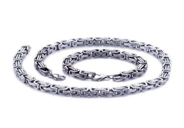 chains 5mm6mm8mm wide sier stainless steel king byzantine chain necklace bracelet mens jewelry handmade drop delivery necklaces 5123072, Silver
chains 5mm6mm8mm wide sier stainless steel king byzantine chain necklace bracelet mens jewelry handmade drop delivery necklaces 5123072, Silver