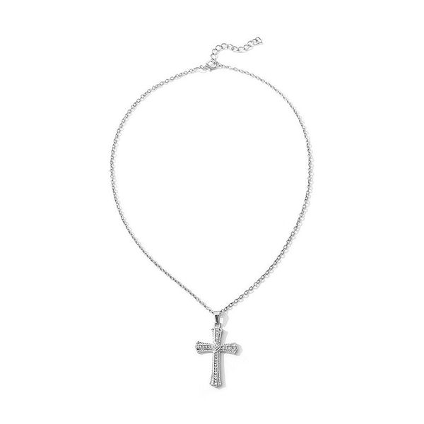 fashion women crystal zircon cross pendant necklace for women girl crystal chain necklace punk party jewelry, Silver
fashion women crystal zircon cross pendant necklace for women girl crystal chain necklace punk party jewelry, Silver