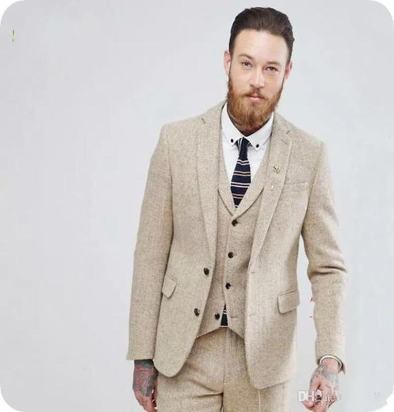 autumn winter popular beige tweed groom tuxedos notch lapel two button fashion men wedding dress men 3 piece suitjacketpantstie4230868, Black;gray
autumn winter popular beige tweed groom tuxedos notch lapel two button fashion men wedding dress men 3 piece suitjacketpantstie4230868, Black;gray