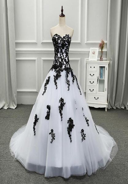 white and black ball gown gothic wedding dress sweetheart dropped waist women vintage non white bridal gown7122130
white and black ball gown gothic wedding dress sweetheart dropped waist women vintage non white bridal gown7122130