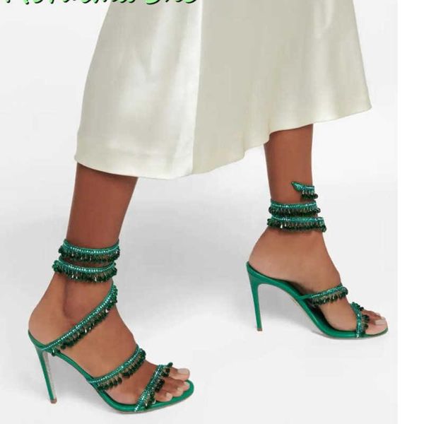 sandals luxury crystal bling winding stiletto high heel open toe green solid women wedding shoes summer dress runway, Black
sandals luxury crystal bling winding stiletto high heel open toe green solid women wedding shoes summer dress runway, Black