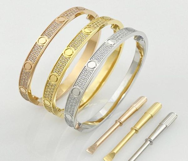 luxury titanium steel 3 row full diamond love bracelet bangle designer women men pave bracelets wedding jewelry gift with velvet b6929529, Black
luxury titanium steel 3 row full diamond love bracelet bangle designer women men pave bracelets wedding jewelry gift with velvet b6929529, Black