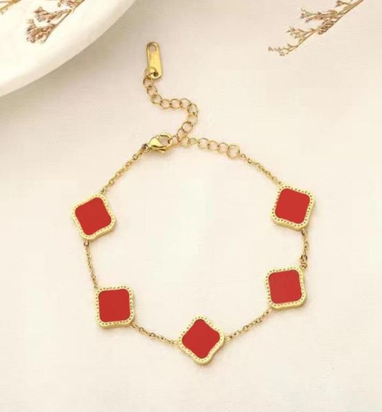 classic charm bracelet designer fashion 4 leaf 18k onyx stainless steel simple exquisite gold silver rose gold whole with box9785955, Golden;silver
classic charm bracelet designer fashion 4 leaf 18k onyx stainless steel simple exquisite gold silver rose gold whole with box9785955, Golden;silver