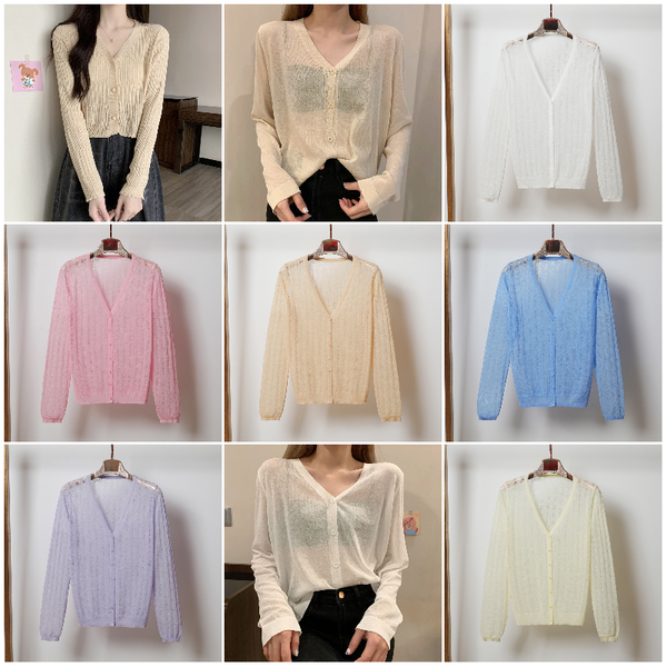 women's knits & tees female cardigan knit metal buttons v-neck short sleeve thin stretch sweaterwear lady summer season sellingwomen&#, White;black
women's knits & tees female cardigan knit metal buttons v-neck short sleeve thin stretch sweaterwear lady summer season sellingwomen&#, White;black