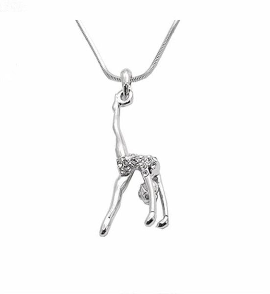 double nose arrival metal inlay women figure gymnastic girl charm necklace gym jewelry pendant necklaces1736133, Silver
double nose arrival metal inlay women figure gymnastic girl charm necklace gym jewelry pendant necklaces1736133, Silver