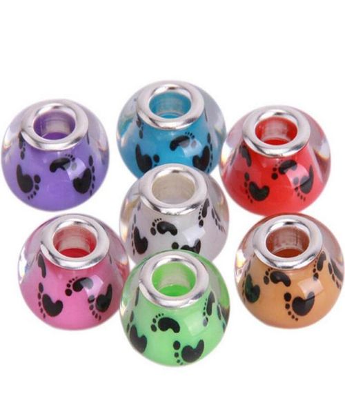 50pcslot mixed fashion baby footprints pattern european resin diy big hole silver core charms beads for jewelry making low 7763619, Black
50pcslot mixed fashion baby footprints pattern european resin diy big hole silver core charms beads for jewelry making low 7763619, Black