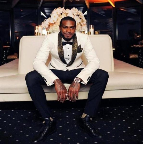 handsome ivory wedding tuxedos slim fit gold pattern laple suits for men one button groom suit jackepant6848313, Black;gray
handsome ivory wedding tuxedos slim fit gold pattern laple suits for men one button groom suit jackepant6848313, Black;gray