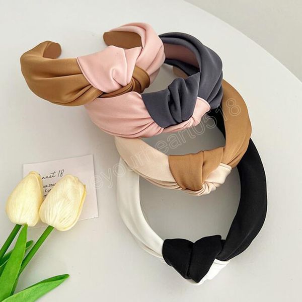 fashion hairband for women 5cm wide side two colors patchwork headband casual center knot headwear hair accessories, Silver
fashion hairband for women 5cm wide side two colors patchwork headband casual center knot headwear hair accessories, Silver