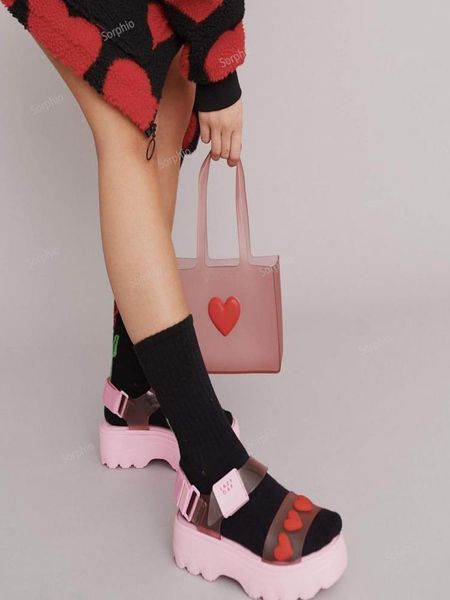 sandals sorphio brand flat women's sandals heart flower decoration platform hook-and-loop open toed summer fashion girl shoes 230713, Black
sandals sorphio brand flat women's sandals heart flower decoration platform hook-and-loop open toed summer fashion girl shoes 230713, Black