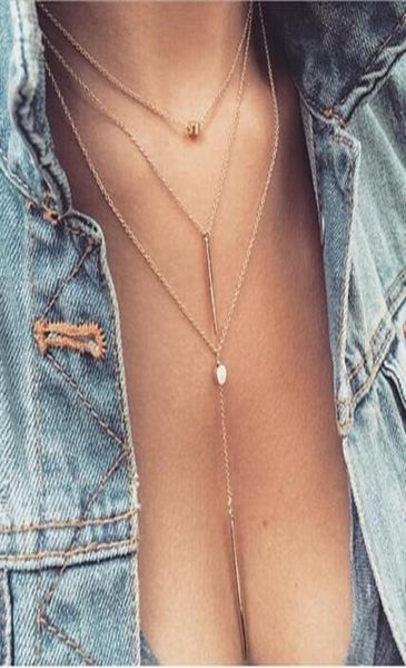 whole fashion geometry charms crystal 3 layers gold sliver color pick chain necklace women jewelry x794264632, Silver
whole fashion geometry charms crystal 3 layers gold sliver color pick chain necklace women jewelry x794264632, Silver