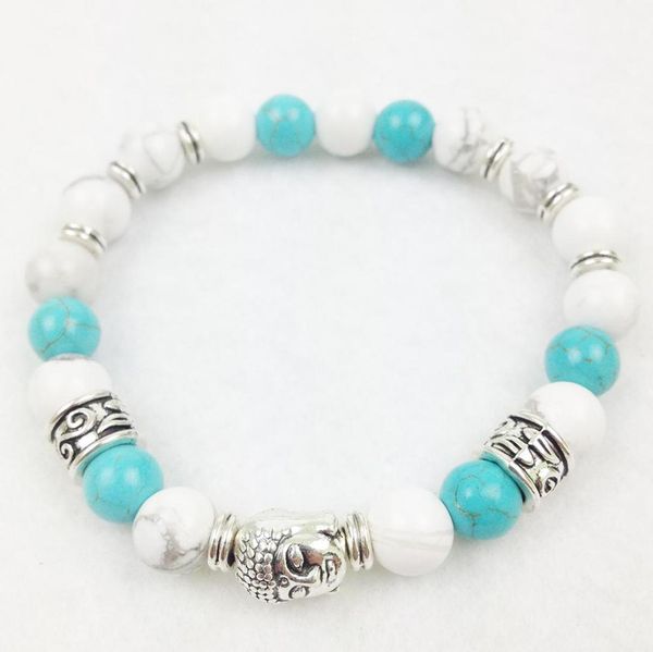 sn0276 whole new design buddha with 8mm white turquoise bracelet trendy yoga bracelet for women 8378281, Black
sn0276 whole new design buddha with 8mm white turquoise bracelet trendy yoga bracelet for women 8378281, Black