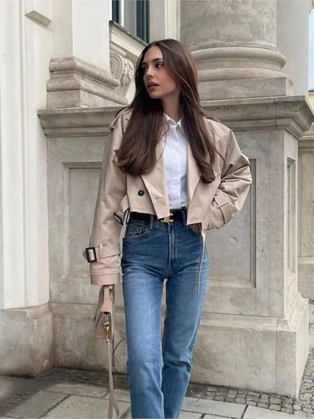 dress suninheart autumn women khaki double breasted cropped jacket high street casual loose lapel coat 2023 women's clothing, White
dress suninheart autumn women khaki double breasted cropped jacket high street casual loose lapel coat 2023 women's clothing, White