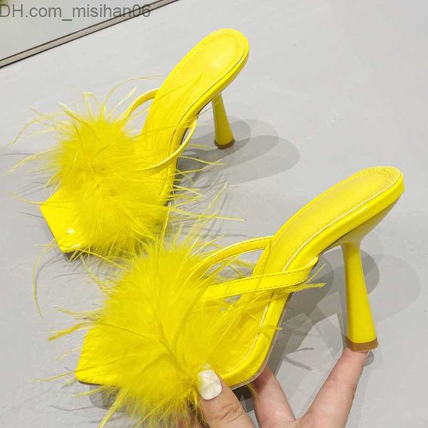 slippers liyke summer fashion yellow fluffy fur women's slippers mule high heels women's gladiator sandals party banquet shoes z23, Black
slippers liyke summer fashion yellow fluffy fur women's slippers mule high heels women's gladiator sandals party banquet shoes z23, Black