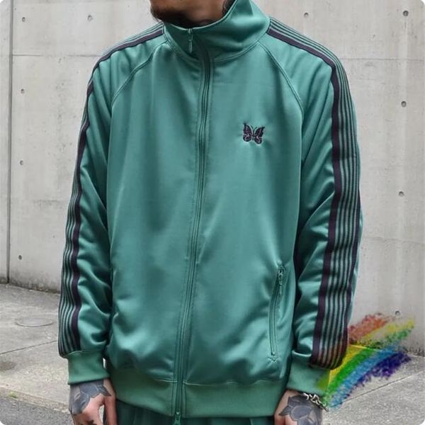 purple stripe green jacket men women 2023fw coats embroidery outerwear, Black;brown
purple stripe green jacket men women 2023fw coats embroidery outerwear, Black;brown