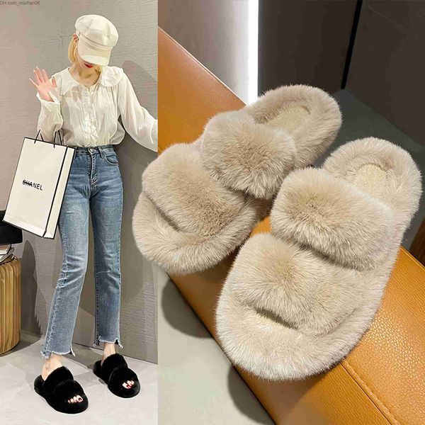 slippers homepage fluffy fur slider comfortable open double belt plush sole women's warm shoes indoor soft flat pillow slider z230717, Black
slippers homepage fluffy fur slider comfortable open double belt plush sole women's warm shoes indoor soft flat pillow slider z230717, Black