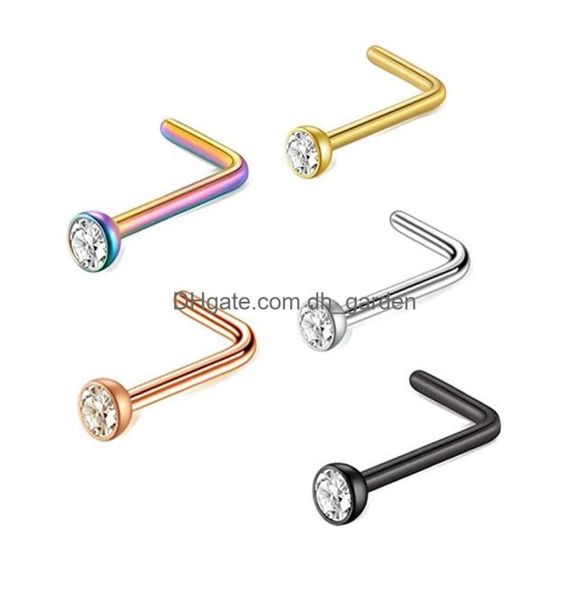 nose rings studs stainless steel stud ring cz l shape body piercing for womens mens straight crystal pin india wholes drop del2902702, Silver
nose rings studs stainless steel stud ring cz l shape body piercing for womens mens straight crystal pin india wholes drop del2902702, Silver