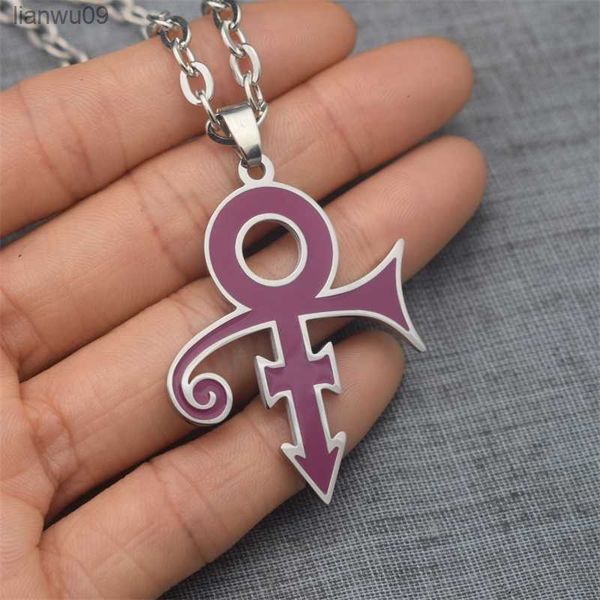 prince love symbol rip memorial necklace metal charm chain minimalism artist jewelry l230704, Silver
prince love symbol rip memorial necklace metal charm chain minimalism artist jewelry l230704, Silver